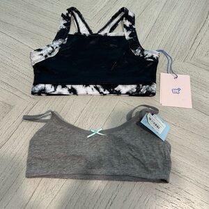 Lot of 2 Girls Bras (sports/beginner/training) Size Small 6/6X NWT
